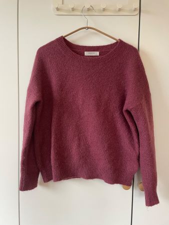 Gemütlicher MSCH Copenhagen Mohair-Pullover (Gr XS/S) Beere