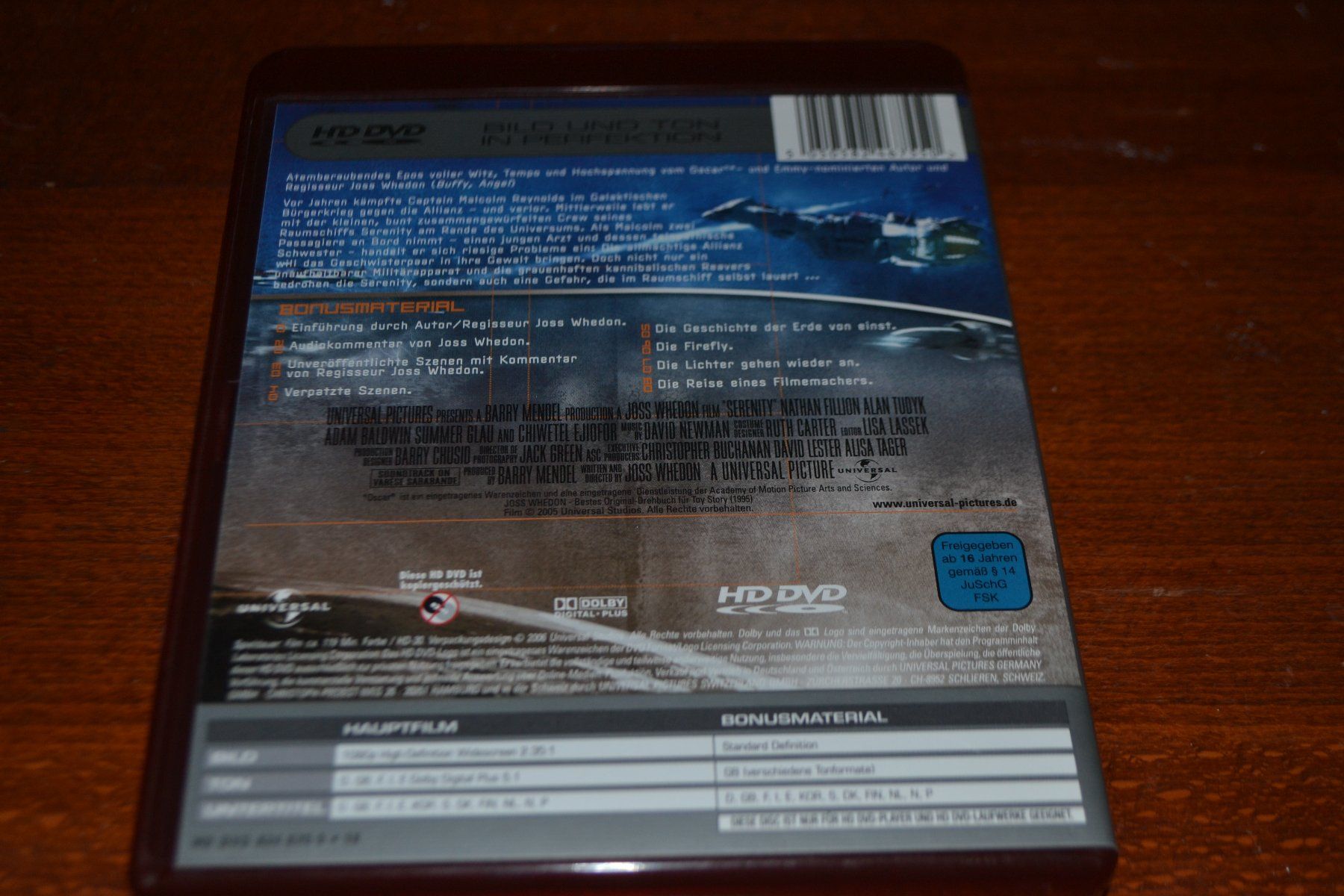 Tutti i DVDs: Serenity HD DVD – Usato da Laupen ZH venduto da chefdom 1