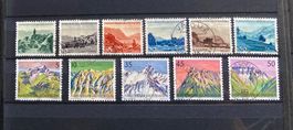 Briefmarken Set Liechtenstein Berge Landschaften
