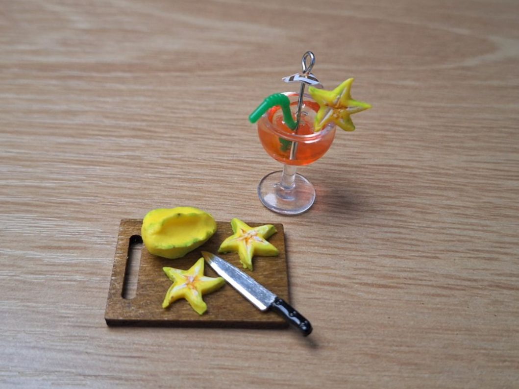 Puppenhäuser & -möbel: Sternfrucht Karambole Handgemacht – Neu (gemäss Beschreibung) aus Zürich von HandmadeTinyFood 3