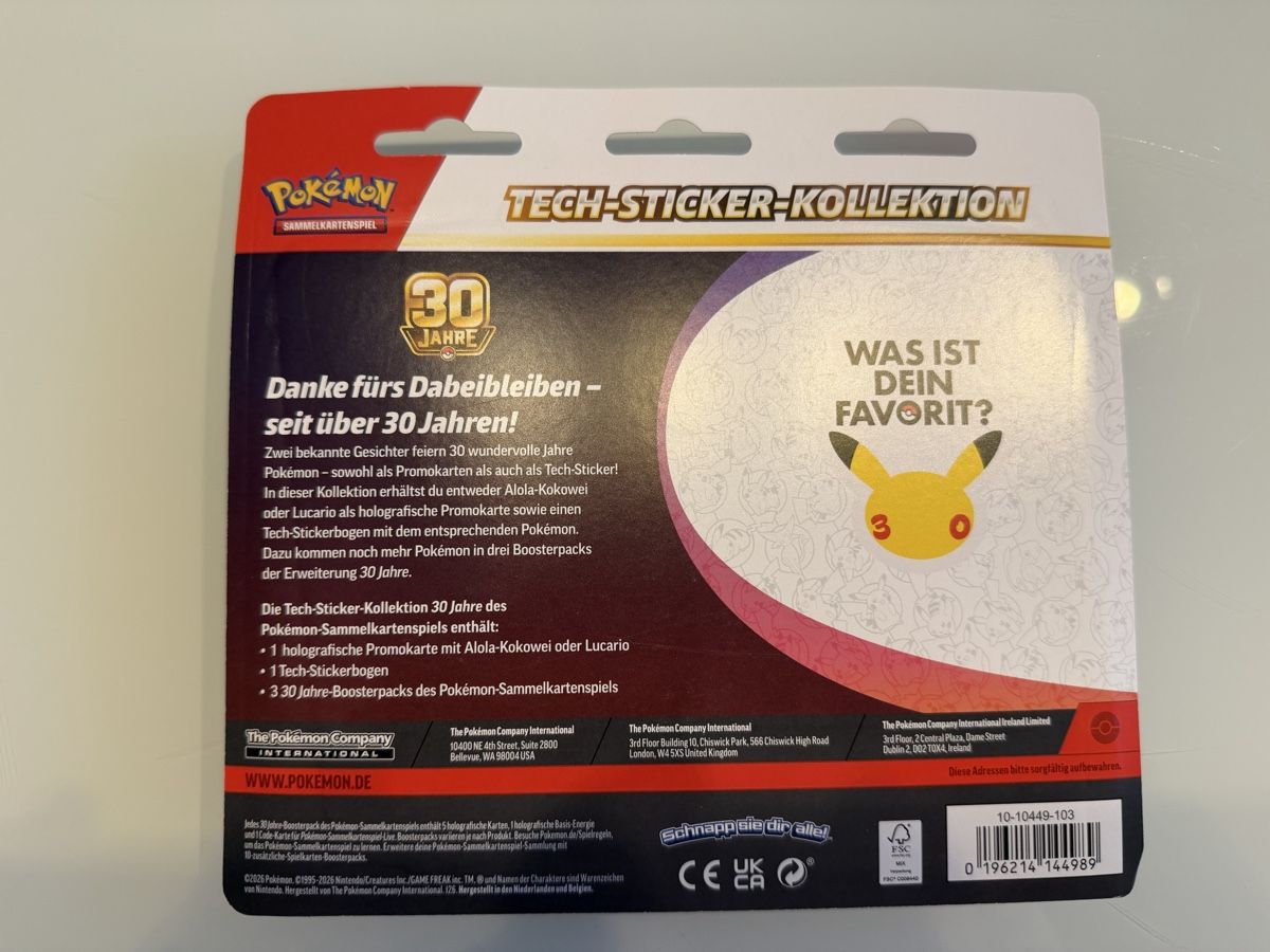 Pokémon Carte collezionabili: Pokemon Sticker Tech Kollektion deutsch – Nuovo e nell'imballaggio originale da Winterthur venduto da stipooo97 1
