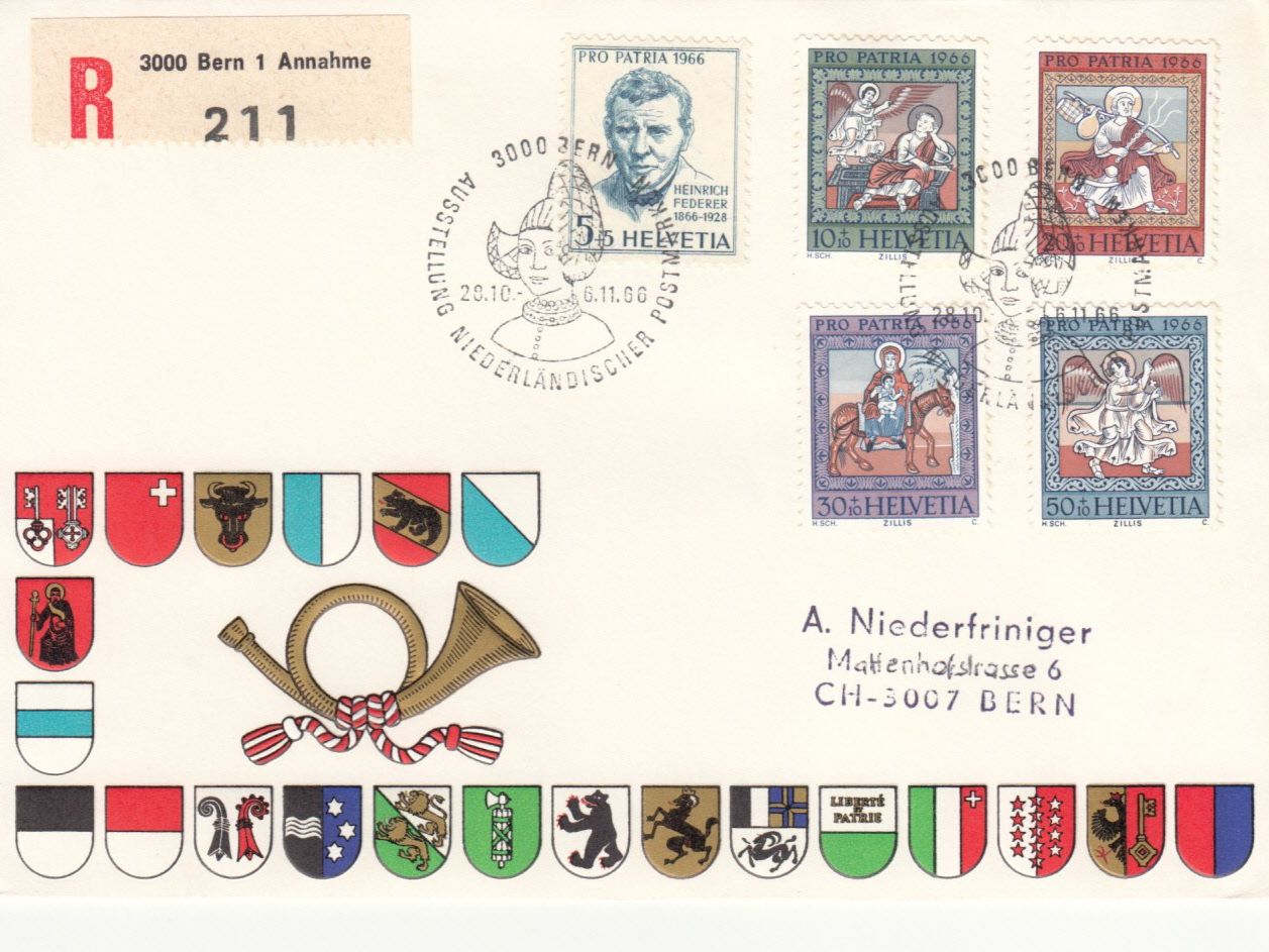 Tutti i francobolli: Sonderstempel S. 627 auf SBK B128 - B132 – Usato da Bürglen TG venduto da StampGraf