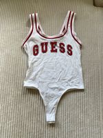 Guess Body Top Shirt Träger Weiss Rot Retro Vintage Gr. S