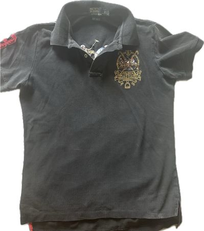 Polo Ralph Lauren Men Triple Pony Vintage Polo Shirt Black 