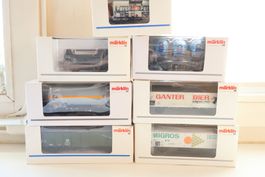 Märklin 7 x moderne Güterwagen H0 - Schöne Modelle