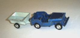 Gama No.904-5-6 Jeep mit weissen! Anhänger, Mst. 1:43