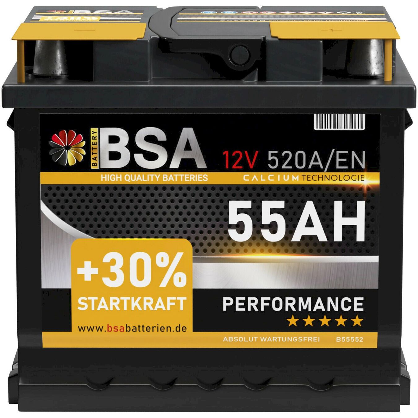 Batterie: BSA Autobatterie 12V 55Ah – Nuovo e nell'imballaggio originale da Bottighofen venduto da zaap