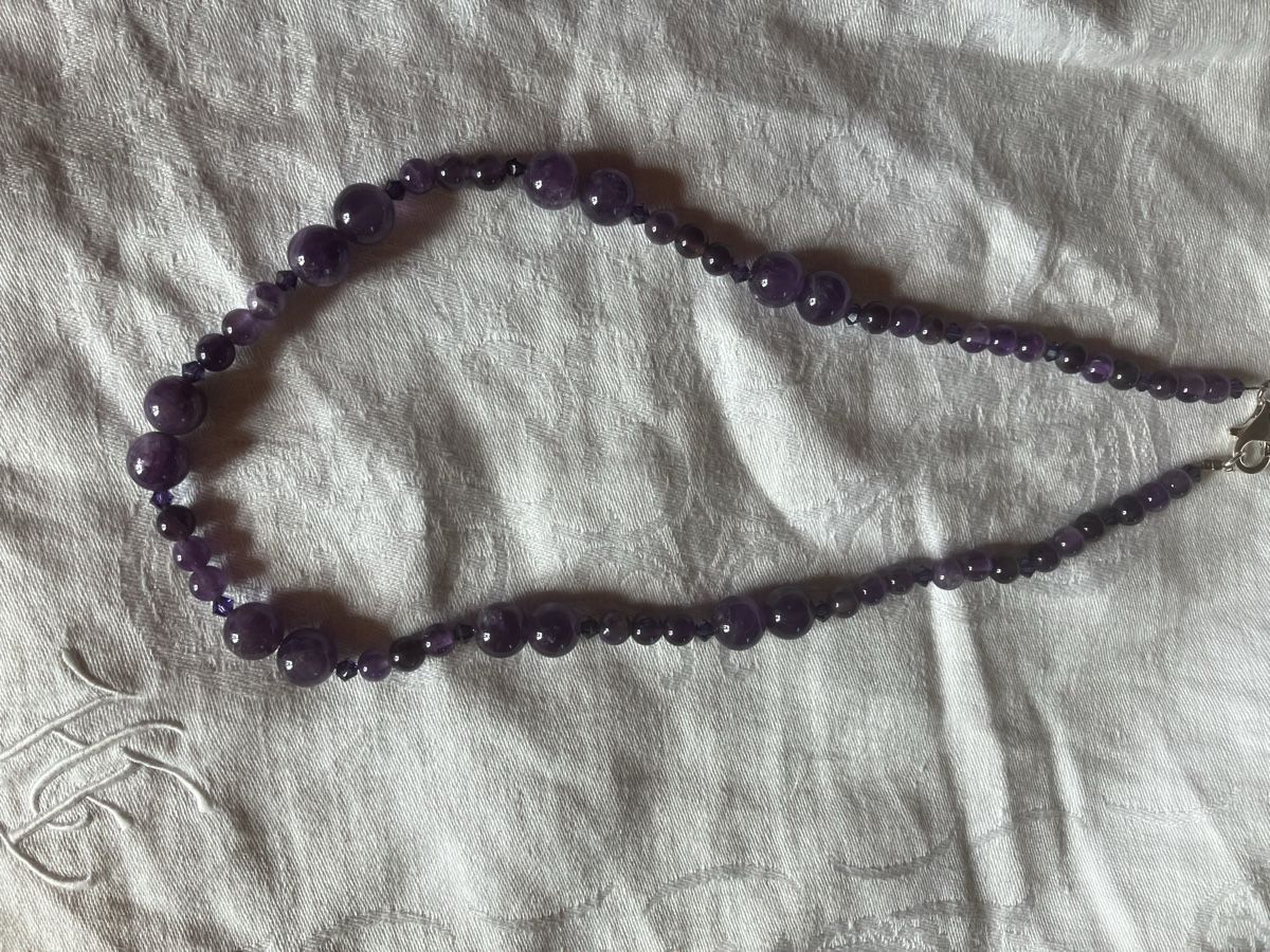 Ketten: Amethystkette mit 925 Verschluss – Gebraucht aus Bassersdorf von groovygremlin 1