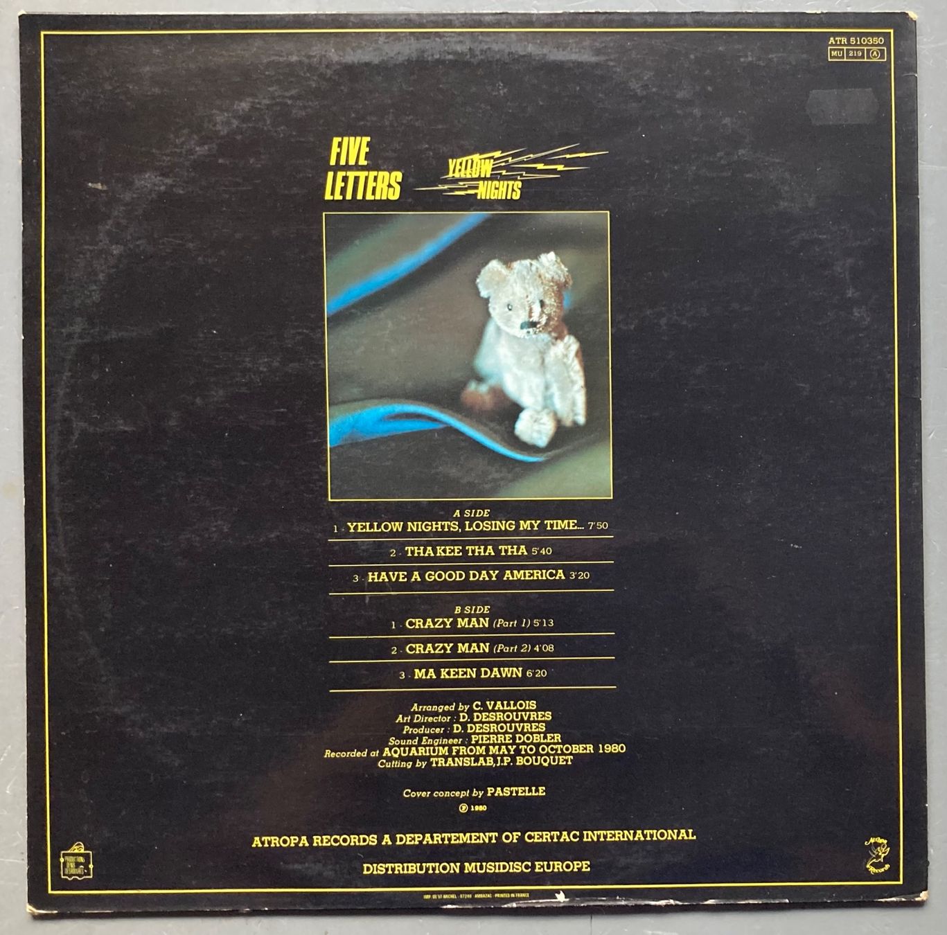 Dischi in vinile: FIVE LETTERS - YELLOW NIGHTS – Usato da Poliez-Pittet venduto da Newtown-Records 1