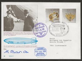 Ballon Schweiz 1989 Niederstetten Deutschland Luftpost