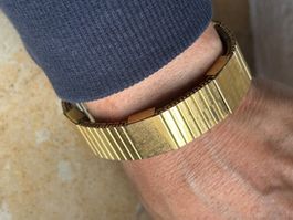 Elegantes goldfarbenes Armband, Vintage Stil - elastisch