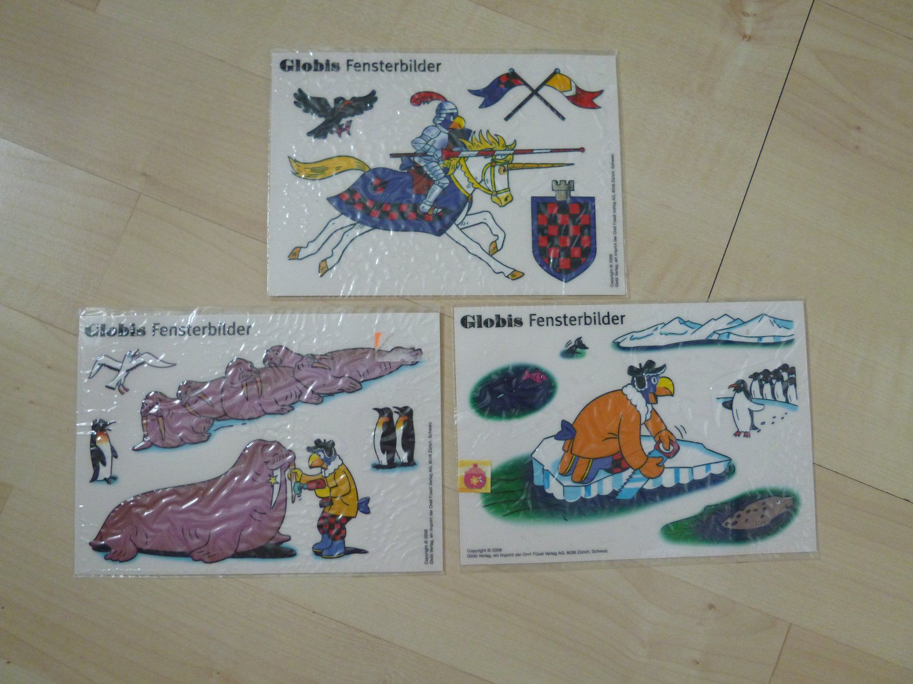 Cartes à collectionner: 4 alte Globi Fensterbilder – Neuf avec emballage d'origine à Dättlikon par Mamakuga 3