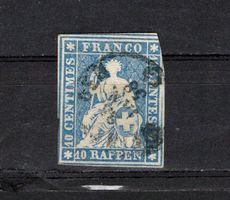 1854 - 62  Sitzende helvetia  N ° 23  ????  voir Photos