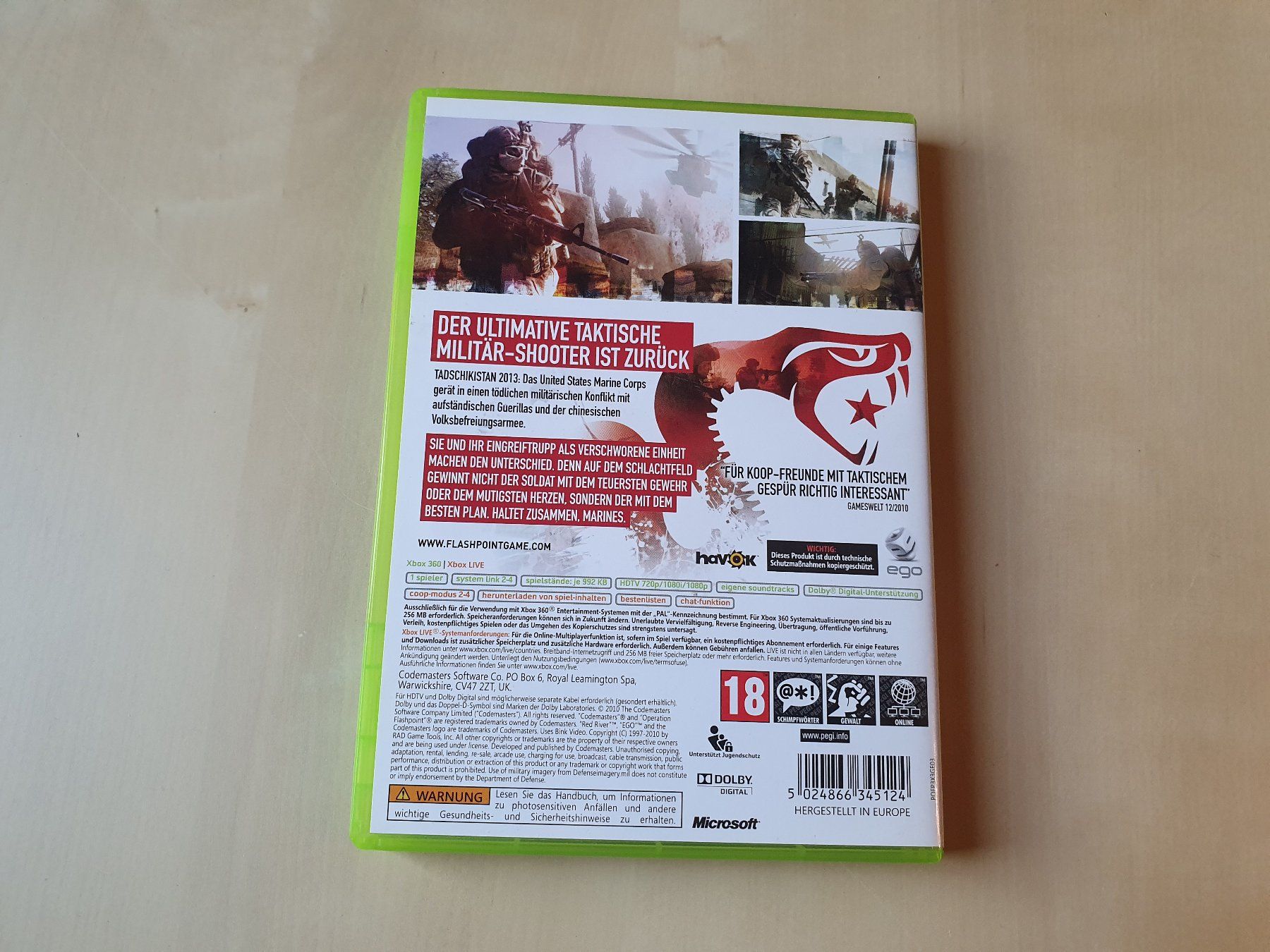 Microsoft Spiele: Operation Flashpoint Red River – Gebraucht aus Stansstad von collectorsshop 1