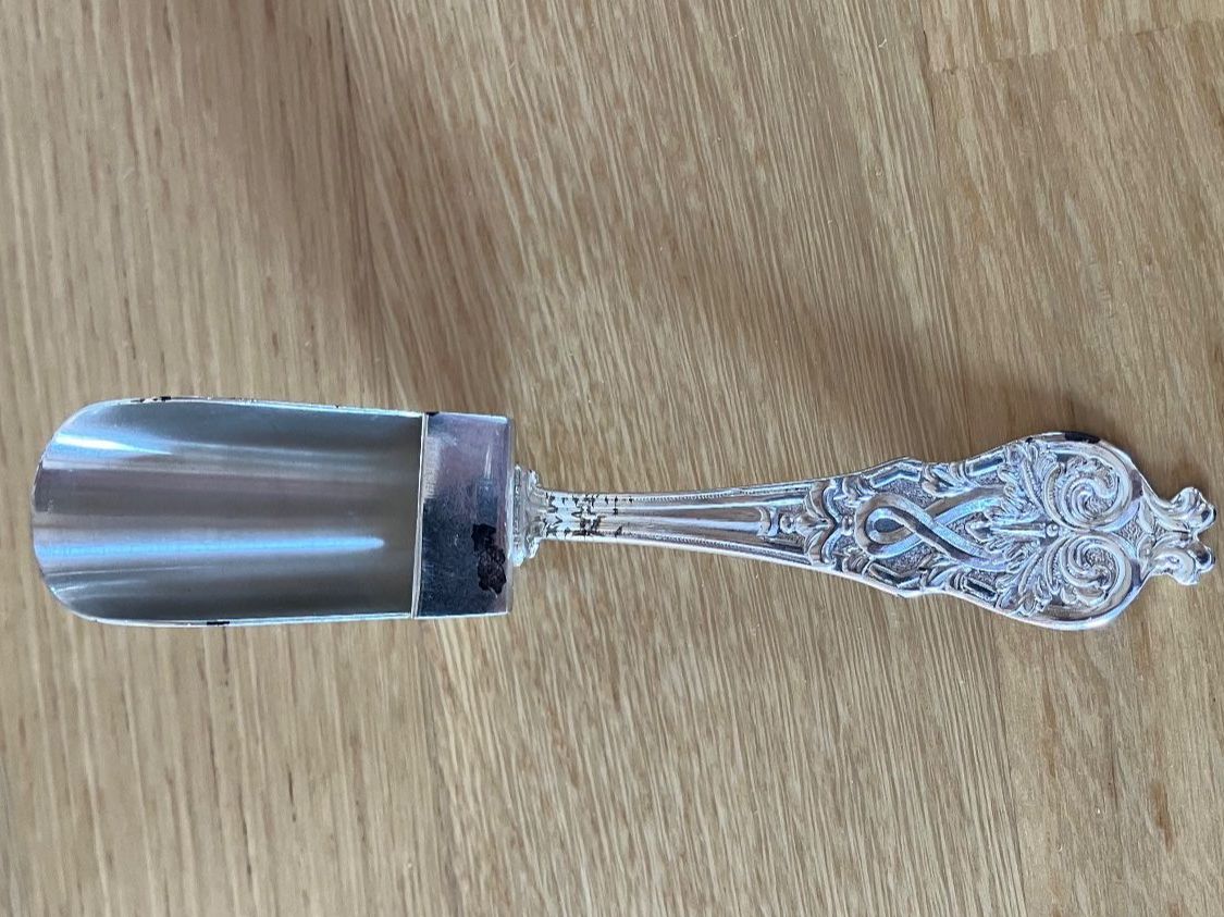 Cucchiai: Antiker niederländischer Silber-Tee-Caddy-Löffel – Usato da Bern venduto da schoenisache 2