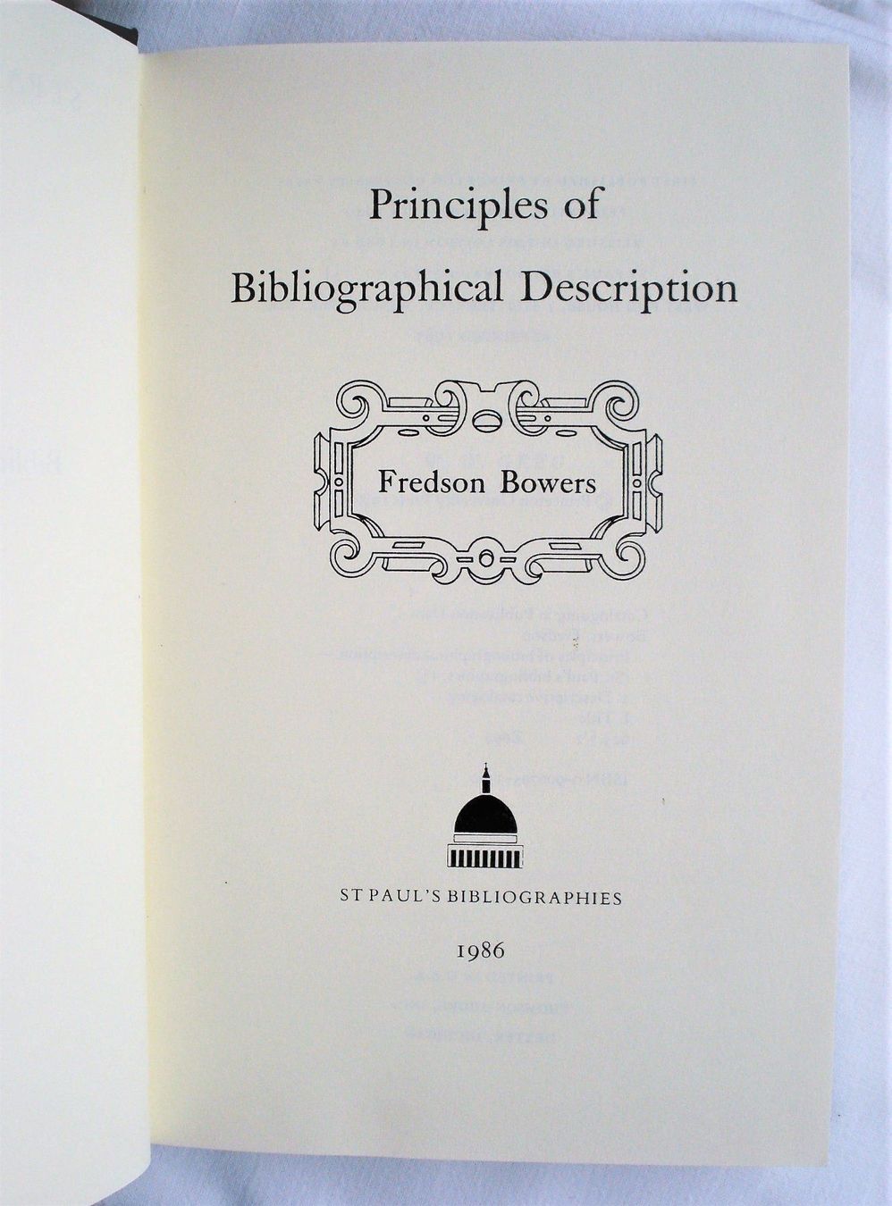 Libri: Principles of Bibliograph. Description – Usato da Lichtensteig venduto da chlepfshit 1