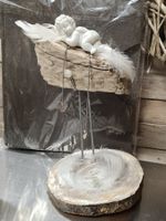 Weihnachtsdeko  Schwemmholz m.Engel, a.Holzsockel Handarbeit