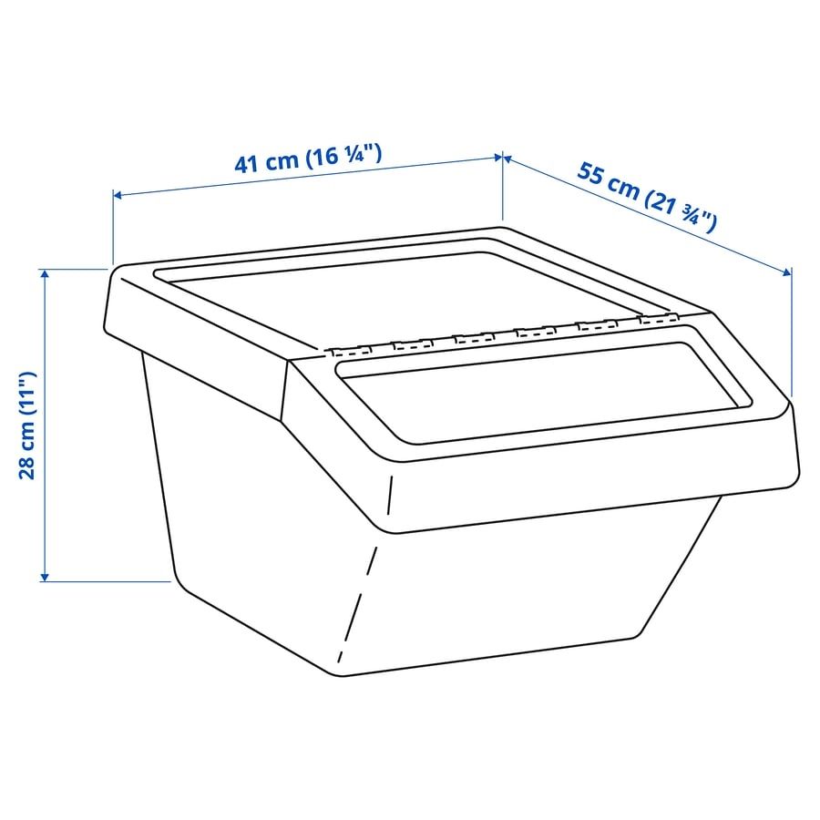 Ikea Contenitori & Simili: 2x IKEA SORTERA Sortierbehälter 37 I mit Deckel – Usato da Sursee venduto da paedi20 3