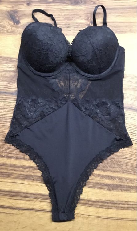 Hübscher Body aus Spitze & Mesh, mit Push-up-BH, Gr. 75 C | Kaufen auf ...