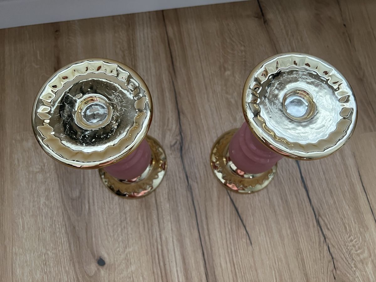 Portacandele: Teelichthalter in rosa/gold – Nuovo (secondo la descrizione) da Dietikon venduto da rts888 1