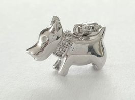 Charm "Hund" Silber 925 (rhodiniert) - Neu
