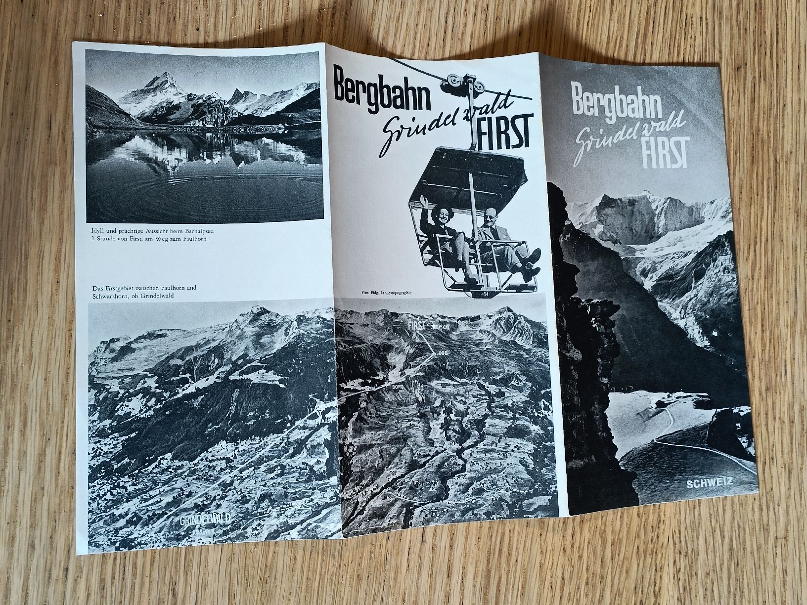 Documenti: Alter Prospekt / Bergbahn Grindelwald First Ausgabe ca. 1950 – Usato da Brugg AG venduto da Ente015 2