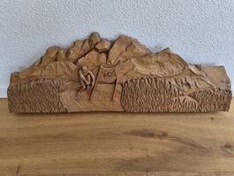 Holzskulptur, LxBxH=74x7x25cm