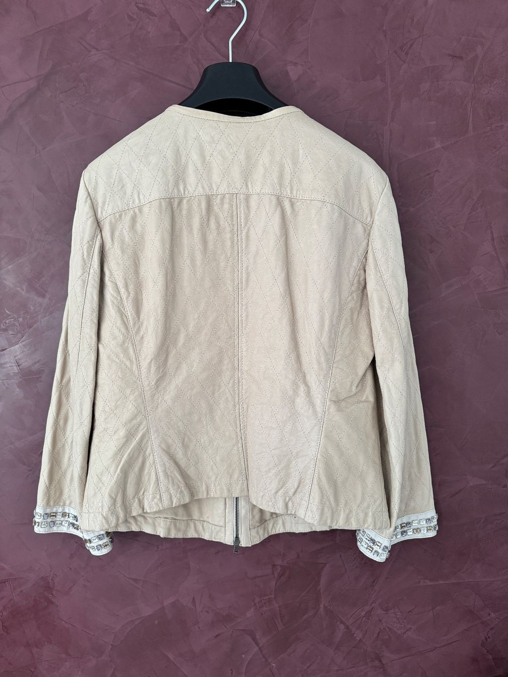 Marc Cain Giacche: Marc Cain Lederjacke N2 Gr 36 Jacke mit Steinen – Nuovo (secondo la descrizione) da Wauwil venduto da machneu11 5