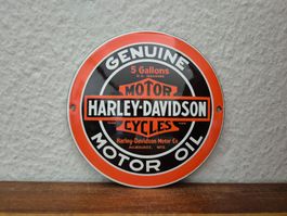 Emailschild Harley Davidson Motorrad Service Emaille Schild