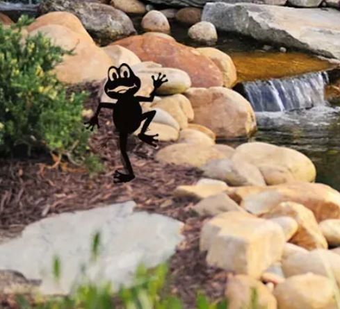 Statuette: Frosch Gartenstecker (Metall) 30 cm – Nuovo e nell'imballaggio originale da Langenbruck venduto da Gumsi 2