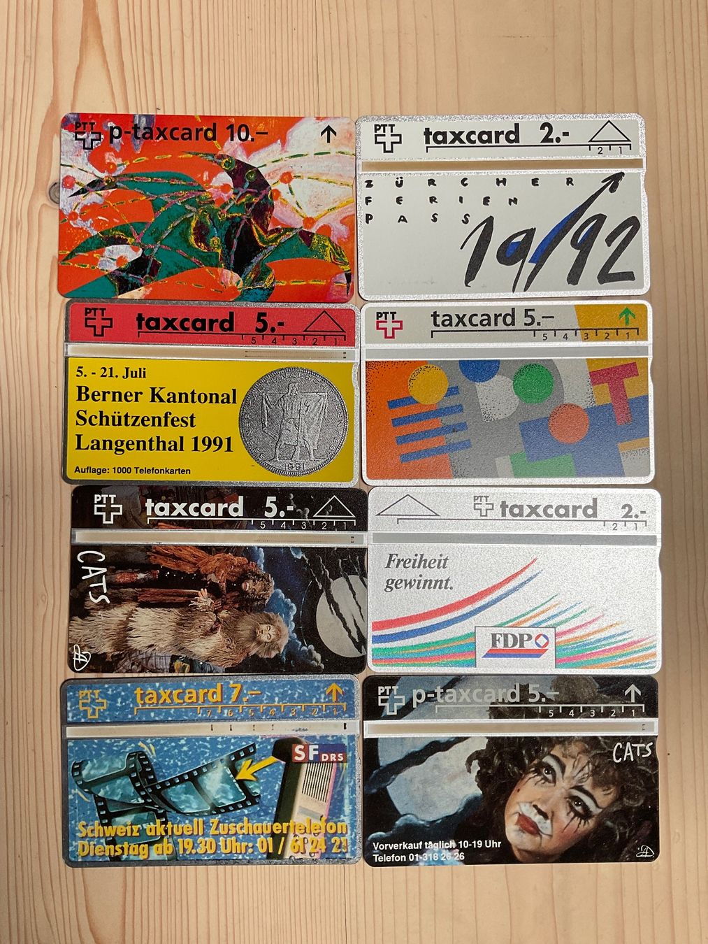 Schede telefoniche: 8 Taxcards Schweiz – Usato da Winterthur venduto da Grap75