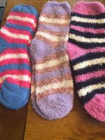 3x Kuschelsocken - flauschig weich-Wohlfühlen- Zeit für Dich