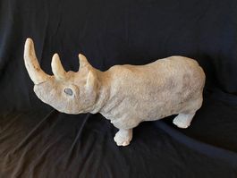 Nashorn Art Brut Skulptur gross