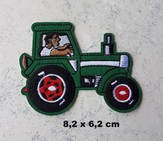BAUER mit TRAKTOR - Aufnäher - Aufbügler - 8.2x6.2cm