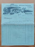 Antike Rechnung Briefkopf Lithographie Wädenswil 1907