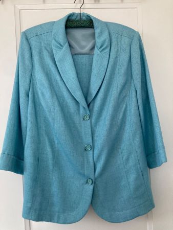 Sommerblazer türkis von Sommermann, Grösse 48, neuwertig!