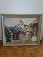 Original Zermatt Bergdorf Schweiz mit Rahmen