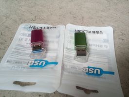 USB Speicherstick's; 2er Set, Pink/Grün, 3,0/2,0, 64GB