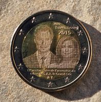 2 € commémo.LUXEMBOURG 2015 15ème anni. SAR Le Grand Duc