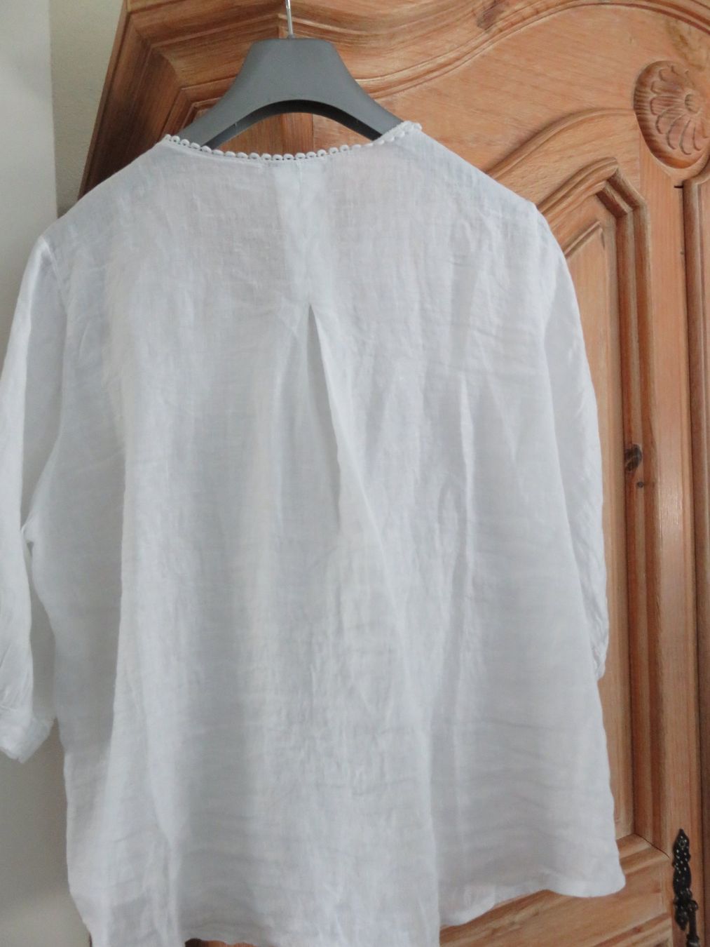 Blusen: LEINENBLUSE weiss, Gr. 48 – Neu (gemäss Beschreibung) aus Lachen SZ von portofino01 1