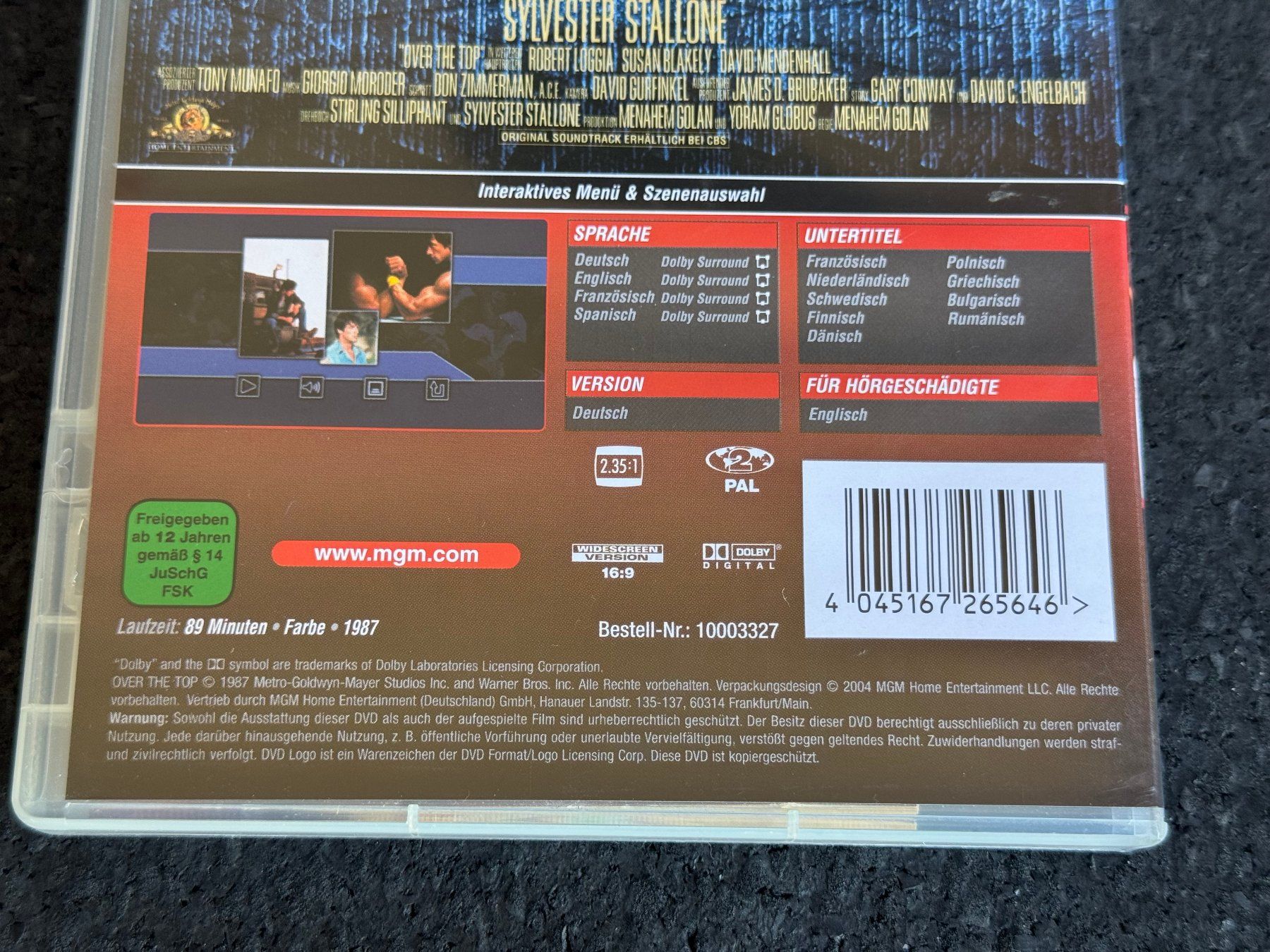 Tutti i DVDs: OVER THE TOP Silvester Stallone DVD DE/EN/TR/SP – Usato da Fribourg venduto da tschjoly 3