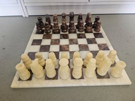 Schachspiel Marmor / Alabaster