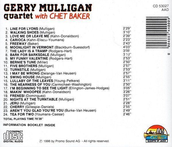 CD: Chet Baker, Gerry Mulligan, Chico Hamilton, Larry Bunker – Usato da Unterbäch venduto da laqug 1