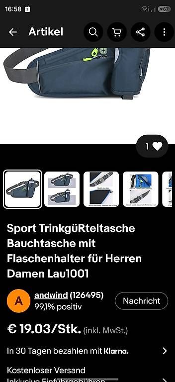 Borse: Sport TrinkgüRteltasche – Nuovo e nell'imballaggio originale da Olten venduto da jean.f 4