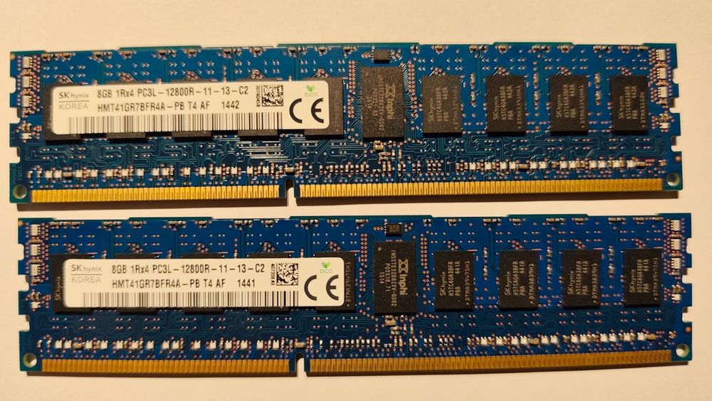Kit 256GB RAM DDR3 ECC Reg Per Server – 16 Moduli Da 16GB PC3-12800R 1600MHz 1.35V