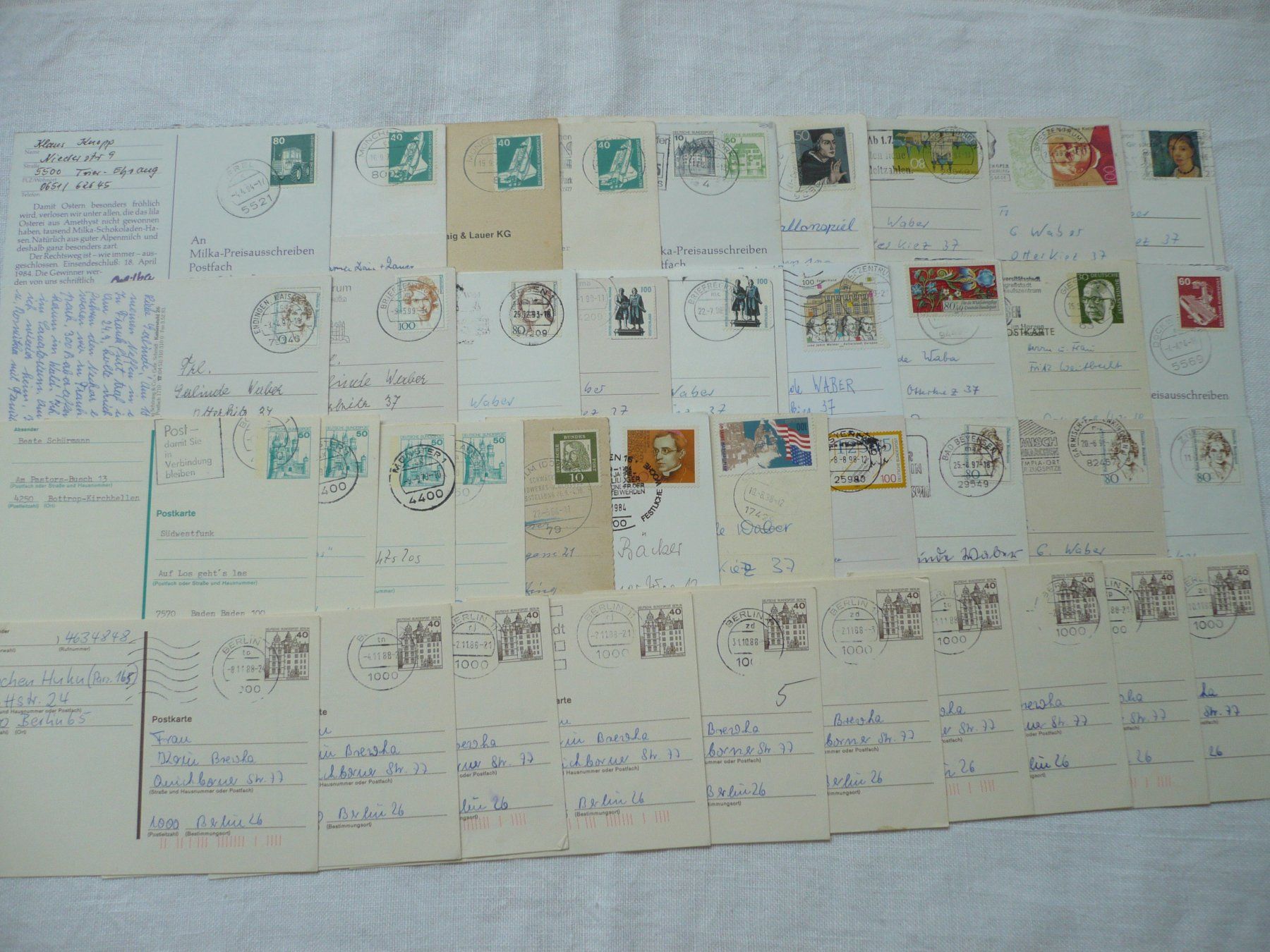 Tous les timbres: D West & Berlin 36 Post- & Ansichtskarten – D'occasion à Zürich par saltandpepper008