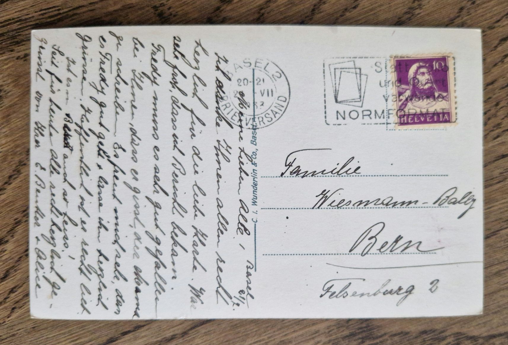 Cartoline postali: Mittlere Rheinbrücke Basel 1933 – Usato da Ebikon venduto da Donar50 1