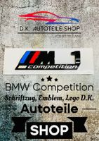 BMW M1 Competition Emblem Logo Schriftzug Schwarz glänzend