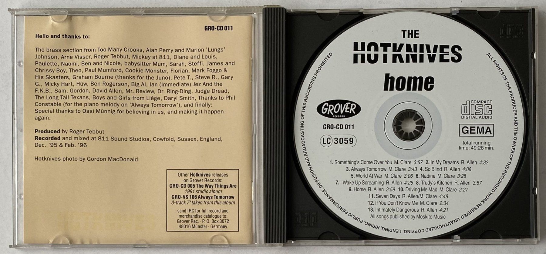 CD: The Hotknives, Home – Usato da Flums venduto da Asquillo 2