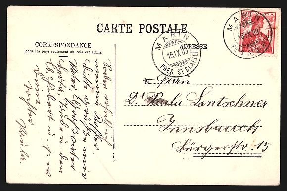 Cartoline postali: AK Marin, Strassenpartie im Ort, 1909 – Usato da Berlin venduto da bartko-reher 1